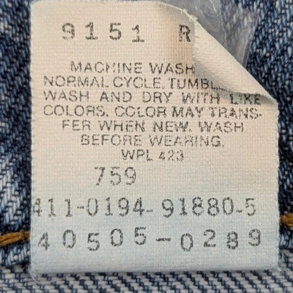 Levis‎ 505 Regular Fit Straight Leg Blue Denim Jeans Orange Tab Mens 40x30 VTG